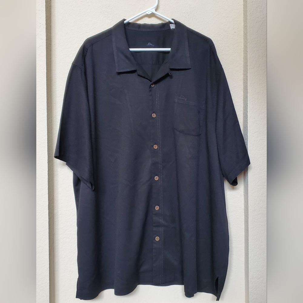 Tommy Bahama Black IslandZone Button Down Preppy Shirt.  Size 3XLB